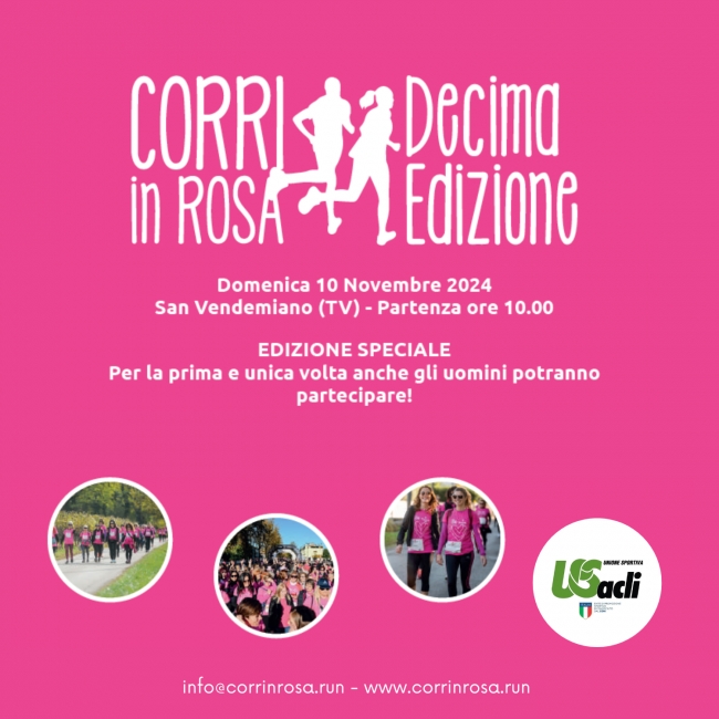 Decima edizione della Corri In Rosa a San Vendemiano